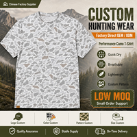 Kaos Bottomland dengan Logo Custom, Kaos Camo Bebek Vintage Cuci Massal, Kaos Berburu Lengan Pendek Pria, Model Oversized Boxy