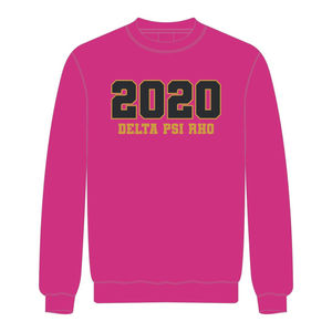 Sweat-shirt à col rond Delta Psi Rho Sorority, rose, coton et polyester, année de fondation 2020, vêtements grecs, doux, confortable, décontracté - Product Image 2