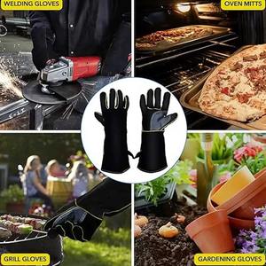 Gants de soudage en cuir de haute qualité, très vendus, doublure polaire, protection contre les éclaboussures de métal fondu, type B, pour soudage TIG/MIG - Product Image 4