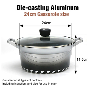 Luxury Non Stick Cooking Set With Copper Infused Coating Multi Layer Durable Construction Oven Safe Pots And <b>Pans</b> - Product Image 1