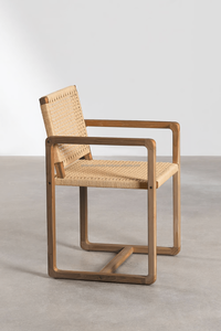 Silla de Comedor Moderna Escandinava de Madera Maciza con Estructura Metálica, Cómoda para Hogar, Bar, Apartamento, Escuela, Almacén y Taller - Product Image 2