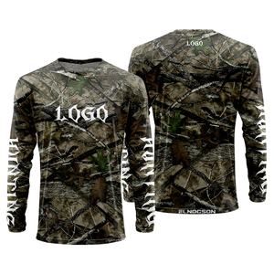 Chemise de chasse d'été unisexe à manches longues, à motifs floraux, imprimée par transfert de pigments, respirante, en polyester/spandex - Product Image 3