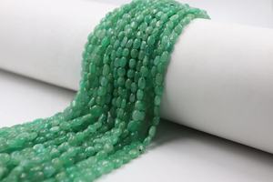 Émeraudes zambiennes naturelles lisses, pierres précieuses en vrac, 4-7 mm, 16 pouces, forme ovale, perles avec poids personnalisable pour la fabrication de bijoux - Product Image 5