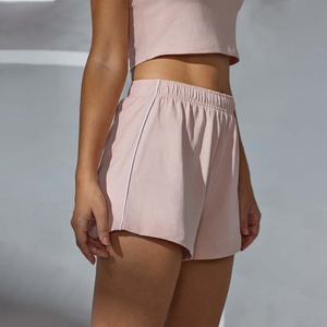 Shorts Deportivos de Cintura Alta para Mujer, Color Durazno, Suaves y Personalizados, de Alta Calidad, Ecológicos, de Secado Rápido, Transpirables, de Spandex/Nailon, para Gimnasio y Fitness - Product Image 3