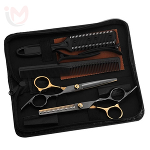 Ensemble de ciseaux de barbier professionnels en acier inoxydable IMANS ENTERPRISES, 8 pièces, pour usage en salon, ciseaux de coupe de cheveux de haute qualité - Product Image 1
