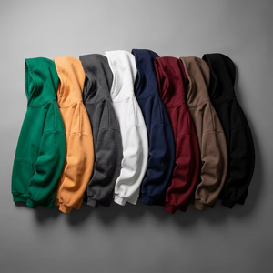 Sudadera con Capucha Unisex Extra Grande, Manga Larga, Cuello Redondo, Informal, para Invierno, Estilo Urbano, 100% Algodón, Bolsillo Sólido, Logotipo Personalizado - Product Image 1