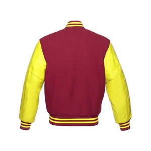 Veste universitaire personnalisée avec logo, manches en cuir, broderie, veste de baseball pour couple, veste universitaire pour homme, veste varsity - Product Image 2