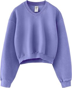 Women's Casual Long Sleeve Crew Neck Letter Print Crop Top Sweatshirt customize fashion sweatshirts women streetwear cropped top - Product Image 5