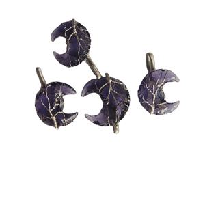Collier pendentif en améthyste de lune, pendentif d'arbre de vie, pierre précieuse de guérison en fil d'améthyste, offre spéciale, - Product Image 1