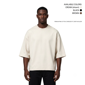 Camiseta Oversize de Algodón French Terry para Hombre, Estilo Urbano, Hombro Caído, Manga Corta, 300g, Transpirable, Venta al por Mayor B2B, Fábrica OEM - Product Image 2