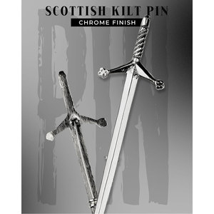 Pin para Kilt con Diseño de Espada de Cromo y Peltre, Estilo Tartan Clan, Accesorio Decorativo Escocés Antiguo, Superventas 2026 - Product Image 6