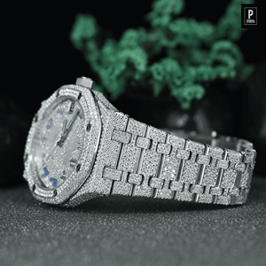 Reloj de Lujo con Incrustaciones de Diamantes para Hombre, Plata de Ley 925, Estilo Hip Hop, Reloj de Pulsera con Moissanita, Venta al Por Mayor - Product Image 2