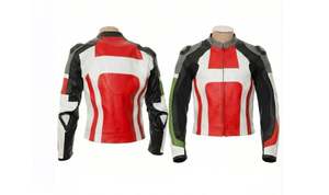 Chaqueta de Motocicleta Premium Roja y Blanca para Hombre, Talla Grande, Transpirable y de Secado Rápido - Product Image 1