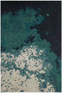 Alfombra Moderna Abstracta Hecha a Mano con Técnica Tufted, Antideslizante, de Lana Verde, Texturizada, de Limpieza en Seco, Alfombra de Diseño para el Hogar, Tamaño Personalizado - Product Image 3