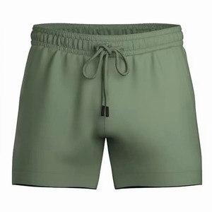 Shorts de sport en coton pour homme, taille haute, à cordon de serrage, à carreaux, respirants, pour l'été, avec poches, OEM - Product Image 5