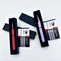 Boîte en carton noir mat pour pince à épiler, étiquette personnalisée, emballage pour extensions de cils, prix abordable pour boîte de pinces à épiler
