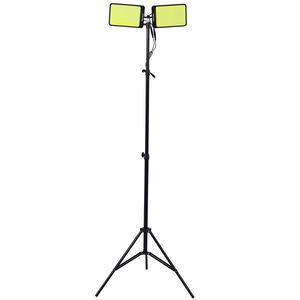 Lampada da Lavoro LED Portatile 11200 Lumen con Supporto a Treppiede a Doppia Testa, Alimentazione AC/DC per Costruzioni Esterne - Product Image 2