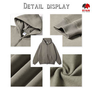 Sweat à capuche pour homme avec logo personnalisé sur le devant, 100% coton molletonné, respirant, coupe classique, hiver, conception ODM OEM - Product Image 3