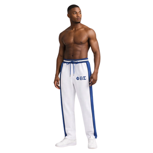 Pantalones Deportivos de Forro Polar Blanco Phi Beta Sigma para Hombre, Ligeros, Transpirables, Ajuste Atlético, Ropa de Fraternidad Griega - Product Image 1