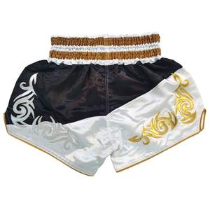 ผู้ผลิตกางเกงมวยไทย OEM กางเกงมวยไทยผ้าซาตินเอวสูง กางเกงมวยไทยเอวสูงขายส่งจำนวนมาก - Product Image 2