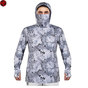 Chemise de pêche à capuche UPF 50, séchage rapide, respirante, manches longues, protection UV, jersey de pêche pour la pêche en bateau - Product Image 1