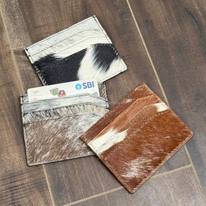 Tarjetero de piel de vaca de alta calidad de lujo hecho a mano al por mayor para Mini tarjetero de identificación de bolsillo frontal de piel auténtica unisex - Product Image 5