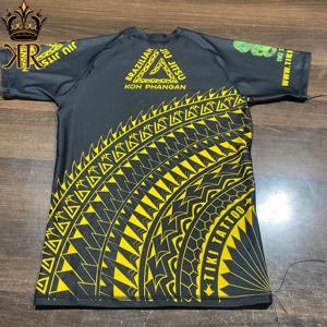 Vente en gros OEM BJJ MMA Rash Guard Premium Noir Multicolore Manches Courtes - Product Image 5