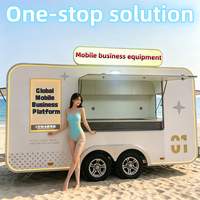 Solution tout-en-un : chariot alimentaire électrique mobile personnalisable avec équipement commercial pour coupes de crème glacée congelée
