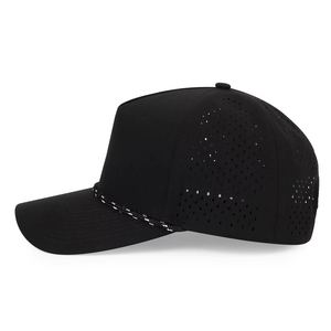 Gorra Unisex de Mezclilla Negra a Cuadros con Malla Perforada y Bordado 3D, Ajustable para Uso Casual en las Cuatro Estaciones - Product Image 3