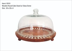 New Designer <b>Marble</b> <b>Cake</b> <b>Stand</b> with Hand-Finished Wooden Base for Premium Home Styling Hotels & Fine Dining Presentation - Product Image 6