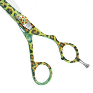 Best Sale High Quality Green Pattern Hair Scissors Stainless Steel Salon Barber <b>Shears</b> Straight Blade Cutting <b>Tools</b> - Product Image 5