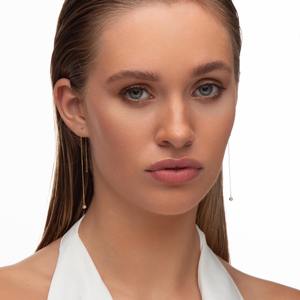 Boucles d'oreilles pendantes de luxe en or 10K 14K 18K avec diamants de laboratoire, chaîne à maillons, bijoux élégants pour femme, cadeau - Product Image 5