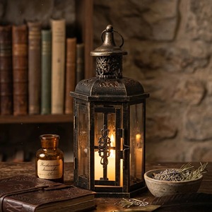 White Iron <b>Lantern</b> <b>Set</b> With Intricate Cutout Design For Home Decoration - Product Image 3