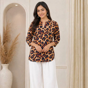 Ensemble coordonné décontracté à motifs floraux – Tenue légère en rayonne imprimée - Product Image 1