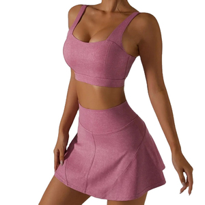 Vêtements de sport personnalisés à séchage rapide et respirants, jupes de tennis, vêtements de course, vêtements de sport pour femmes, manches courtes, 100% polyester SPORTS - Product Image 1