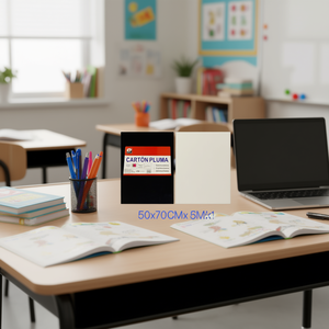 Tableau blanc PLUMA en carton, couleur unie, 50x70 cm, emballé en carton - Product Image 2