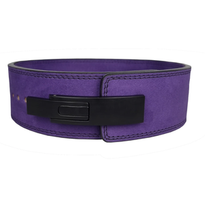 Unisex Adjustable Purple Cowhide Non-Slip Professional Protection Waist Support Belt Buckle Closure Weight Lifting Strength Fit - Product Image 1