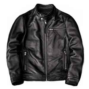 Nueva Chaqueta de Cuero con Cierre de Cremallera, Cuero Premium, Corte Ajustado, Informal, para Invierno, Duradera, Cómoda, Elegante y a la Moda - Product Image 1