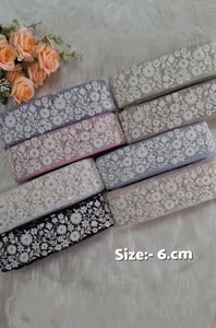 Encaje Floral Bordado de Voile Ecológico de Primera Calidad, Gran Ancho, para Prendas de Alta Costura, Bolsos, Manualidades y Decoración - Product Image 3
