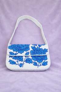 Sac à bandoulière de luxe fait main perlé pour femme, pochette de soirée élégante brodée florale colorée - Product Image 2