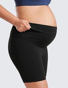 Leggings de cintura alta negros, shorts de fitness ajustados para ciclistas, shorts de maternidad elásticos por encima del vientre para embarazadas - Product Image 3