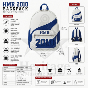 Sorority & Fraternity Greek Apparel Heritage Masonic Regalia Masonic Wear Backpack White Blue Heat Transfer Printed Unisex Bags - Product Image 6