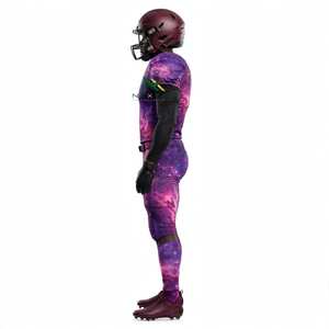 Ensemble de maillot et pantalon de football pour homme NEXTEX, imprimé galaxie, violet et rose, sublimation - Product Image 3