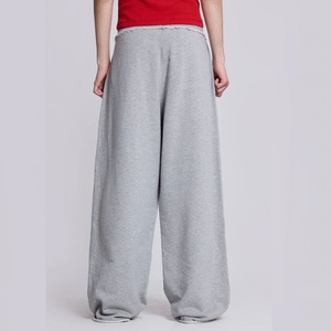 Men's Gray <b>Elastic</b> Waist Sweatpants <b>With</b> Side Pockets Casual Loose Fit Midweight Cotton Knitted Pants Spring Style - Product Image 5