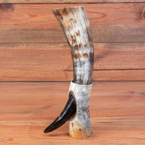 Cuerno de Búfalo Indio Hecho a Mano, Cuerno Vikingo Pulido, Cuerno para Beber Estilo Animal - Product Image 4