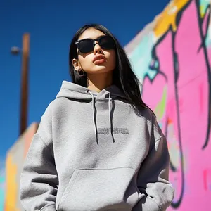 High Quality Custom Heavyweight Winter Pullover Hoodie Women Oversized Relaxed Fit Soft Fabric Breathable fabric 100 %cotton - Product Image 1