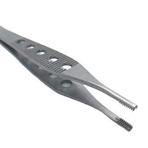 Pinzas de laboratorio multiusos para disección de tejidos, tipo Kocher rectas 1x2 con punta roma y dientes de rata, de calidad premium - Product Image 3