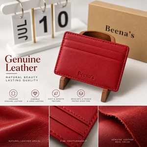 Genuine Leather Slim Card Holder <b>Wallet</b> with Multi-Slot ID Case Card Protectors & Money Storage Custom Logo for Daily <b>Travel</b> - Product Image 3