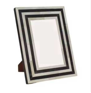 Cadre photo carré bohème en os incrusté, écologique et étanche, fait main, décoration d'intérieur unique, cadeau artistique, présentoir de table - Product Image 4