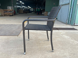 Fauteuil de jardin en rotin tressé moderne de qualité supérieure, imperméable, KD, pour intérieur/extérieur, balcon, toutes saisons - Product Image 4